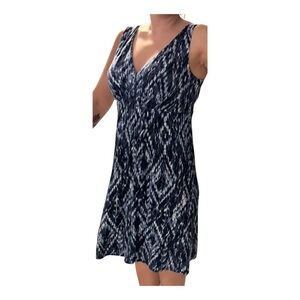 St. John's Bay Blue and White Midi Dress